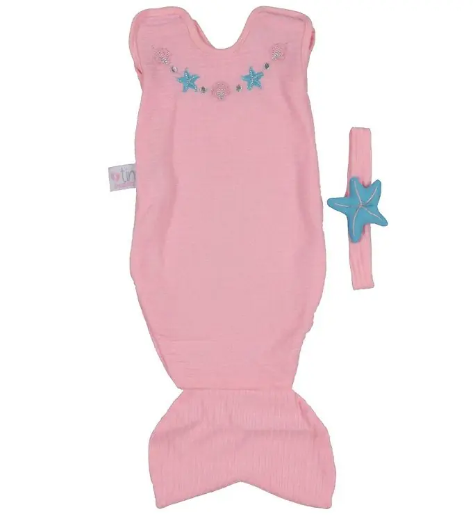 Tiny Treasures Poppenkleding - Zeemeermin - Roze Tijdelijk Beschikbaar
