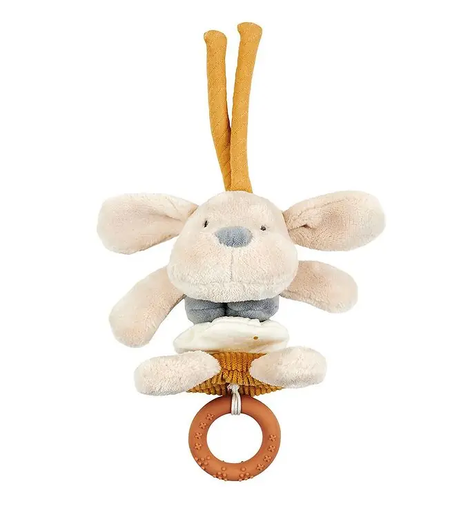 Nattou Activiteitenspeelgoed - Vibrerende hond Charlie - 20 cm - Betrouwbaar