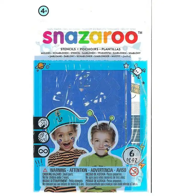 Express Levering Snazaroo Make-upkleur - Sjablonen voor Schmink - 6 st.