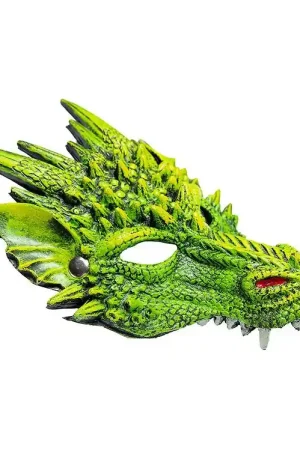 Beperkt Aanbod Great Pretenders Verkleedkleren - Drakenmasker - Groen