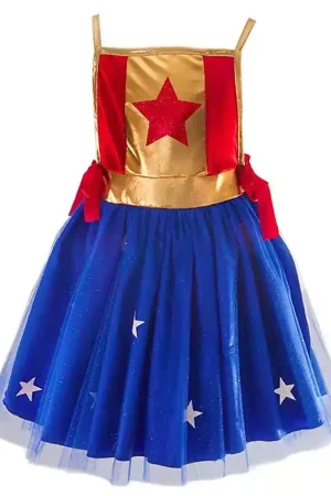 Aanbieding Great Pretenders Kostuum - Superhero - Blauw/Rood/Goud