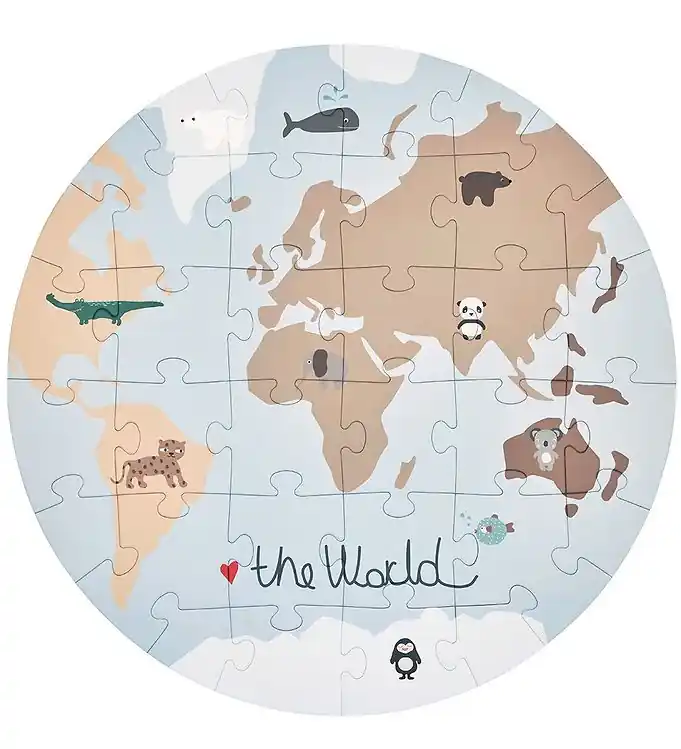 OYOY Puzzel - Wereld - 32 Bakstenen Flitsaanbieding