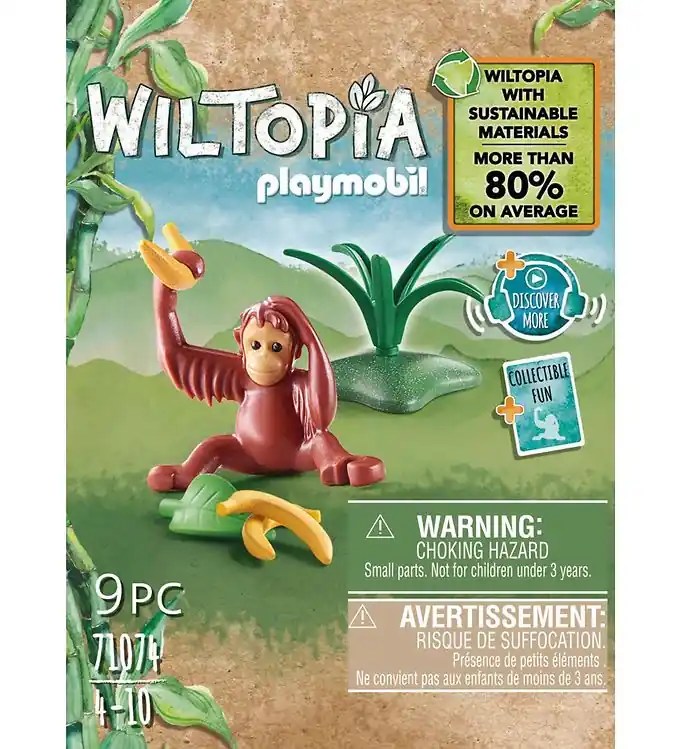 Gratis Retour Playmobil Wiltopia - Jong Orangutang - 71074 - 9 Onderdelen