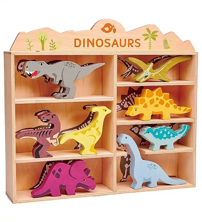 Gecertificeerd Tender Leaf Houten Speelgoed - 8 Dinosaurussen