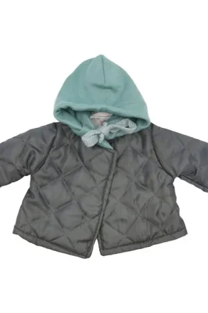 Voordeelprijs Asi Poppenkleding - 43-46 cm - Gewatteerd Jas m. Muts - Dark Gre