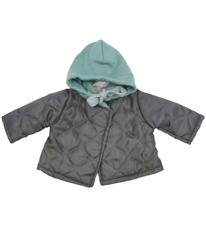 Voordeelprijs Asi Poppenkleding - 43-46 cm - Gewatteerd Jas m. Muts - Dark Gre