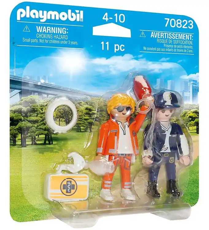 Hete Deal Playmobil DuoPack - Spoedarts en politieagent - 70823 - 11 Onder