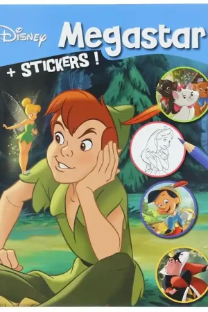 Megastar Kleurboek m. Stickers - 208 pagina's - Peter Pan Hoge Kwaliteit