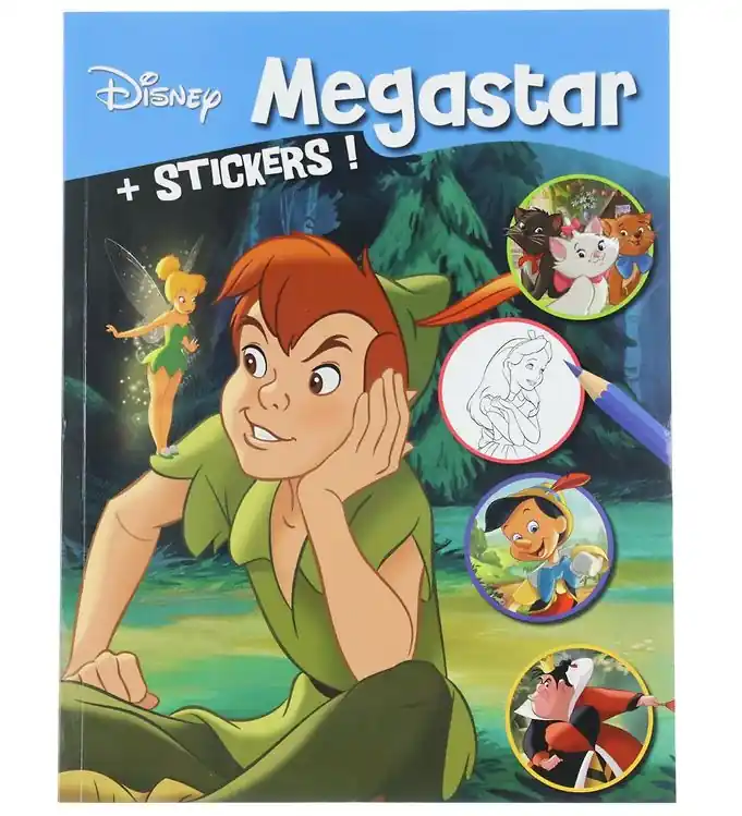 Megastar Kleurboek m. Stickers - 208 pagina's - Peter Pan Hoge Kwaliteit