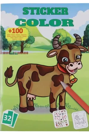 Hoge Kwaliteit Megastar Kleurboek m. Stickers - 32 pagina's - Boerderij