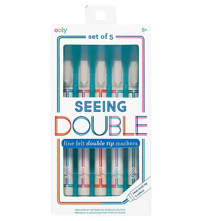 Ooly Markers - 5 stk - Zien Double Fijne Double Tip Markers Betrouwbaar