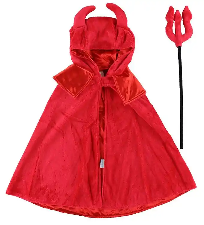 Den Goda Fen Verkleedkleren - Duivelsmantel - Rood Hete Deal