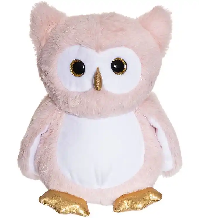 Teddykompaniet Knuffel - Lichtgevend Uil - 23 cm - Roze Hete Deal