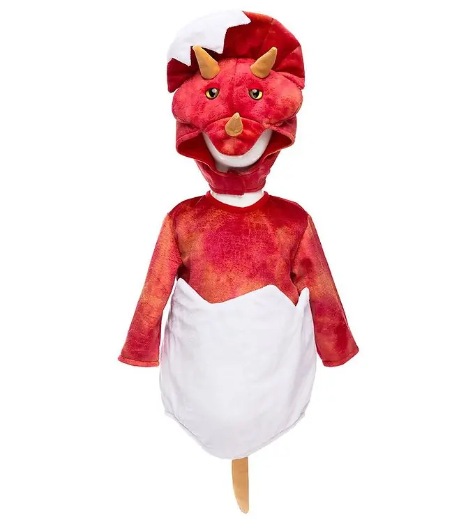 Aanbieding Great Pretenders Kostuum - Baby Dino Triceratops - Rood