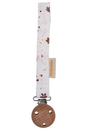 Direct Verzonden Filibabba Speenketting - Klittenband - Kastanjes