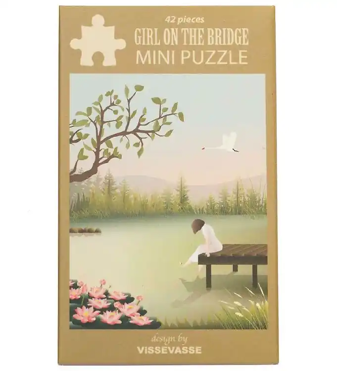 Direct Beschikbaar Vissevasse Puzzel - Mini - 10x13 cm - Meisje op de brug