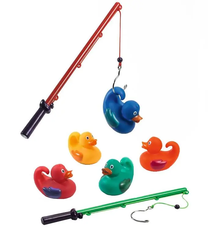 Djeco Visspel - Regenboogkleurig Rubber Bad Eendjes Lage Kosten