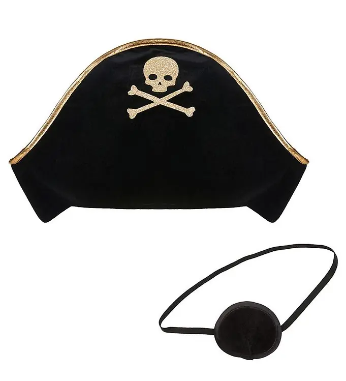 Mimi & Lula Verkleedkleren - Piratenhoed en ooglapje Exclusieve Aanbieding