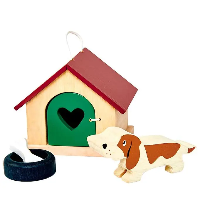 Uitverkoop Tender Leaf Houten Speelgoed - Huisdier Set - Poppenhuis - Hondj