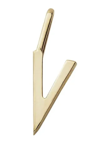 Betrouwbaar Design Letters Hanger Naar Ketting - V - 18 K verguld
