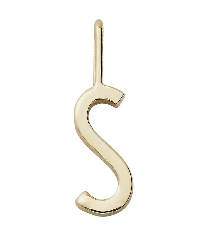 Betaalbaar Design Letters Hanger Tot Ketting - S - 18 karaat verguld