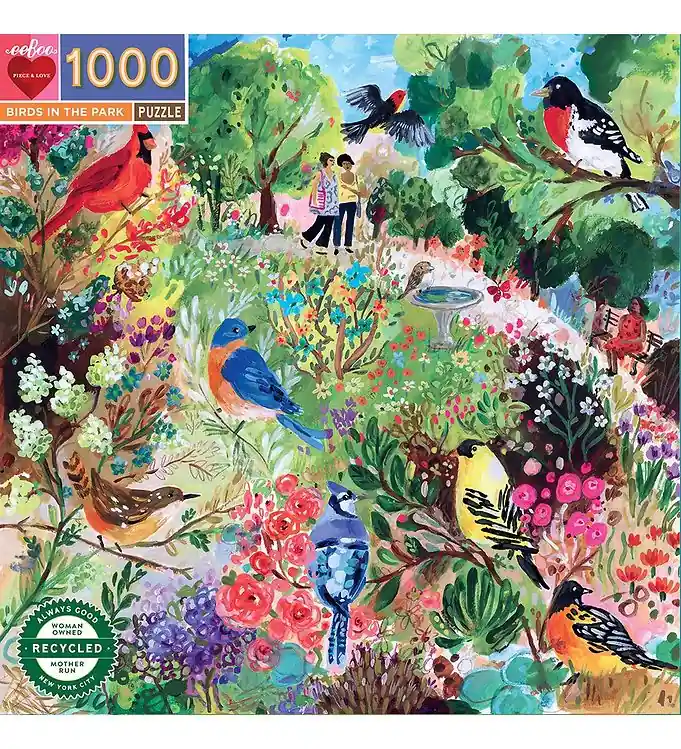 Eeboo Puzzel - 1000 Bakstenen - Birds In The Park Direct Beschikbaar