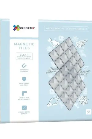 Connetix Magnetische platen - 2 Onderdelen - Clear Rechtstreeks Van De Fabrikant