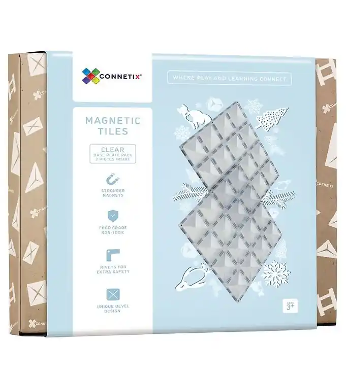 Connetix Magnetische platen - 2 Onderdelen - Clear Rechtstreeks Van De Fabrikant