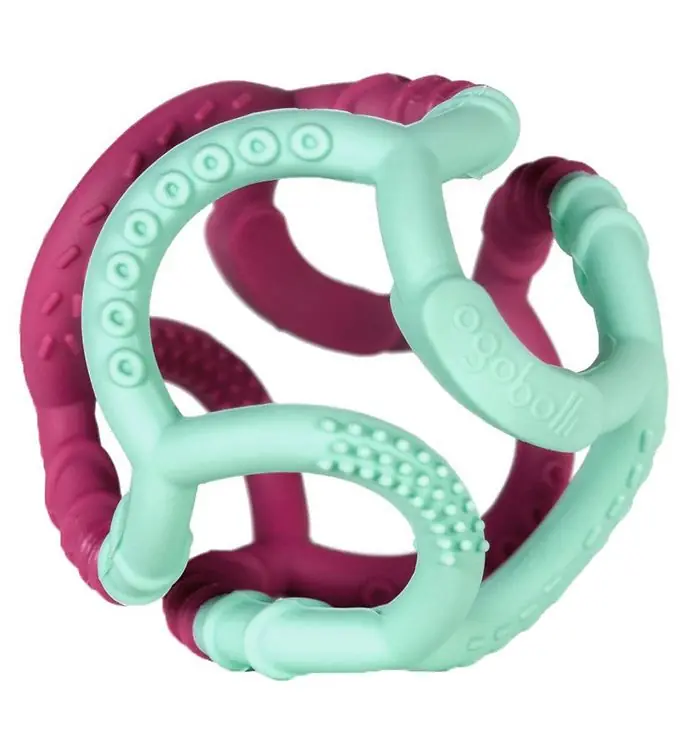 Betaalbaar OgoBolli Bijtbal - Rubber - Paars/Blauw