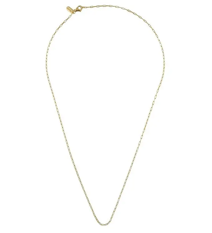 Hete Deal Design Letters Ketting - Vierkante schakel - 45 cm - 18 kt vergu