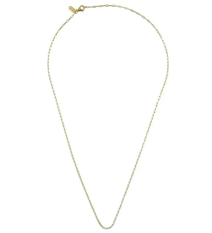 Aanbieding Design Letters Ketting - Vierkante schakel - 40 cm - 18 kt vergu