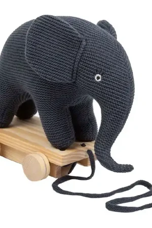 Smallstuff Trekspeelgoed - Olifant - Dark Denim Beperkt Aanbod