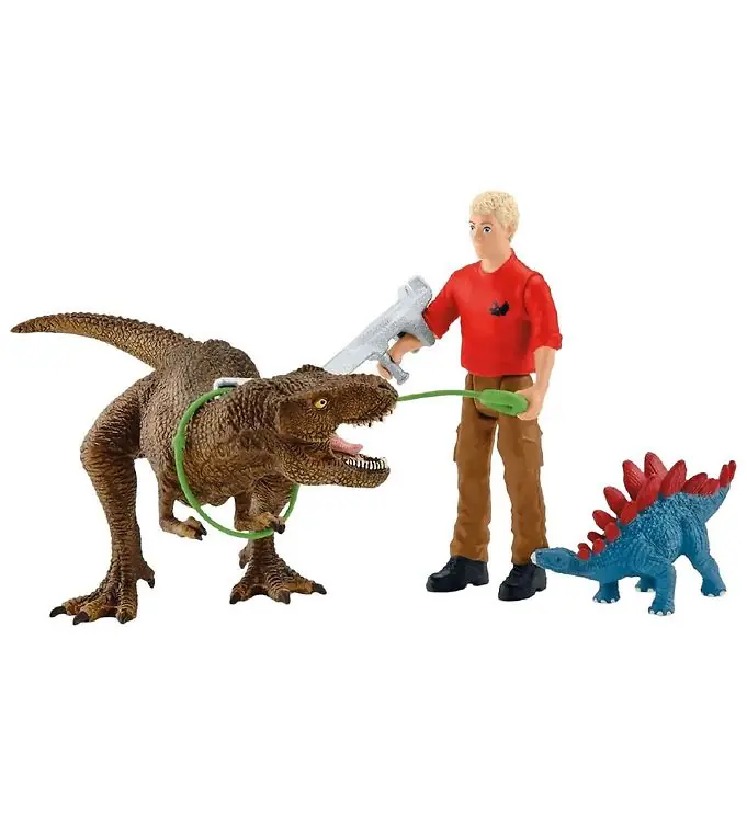 Schleich Dinosaurs - H: 7 cm - T-Rex Aanval 41465 Op = Op