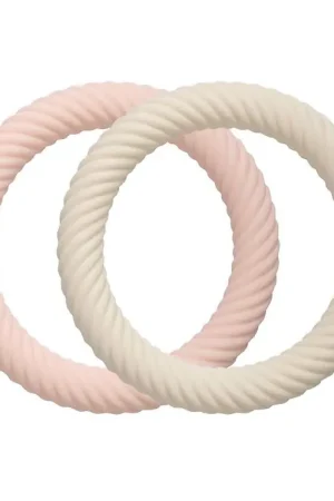 A Little Lovely Company Bijtring - 2-pack - Classic+ - Strawberr Voordeelprijs