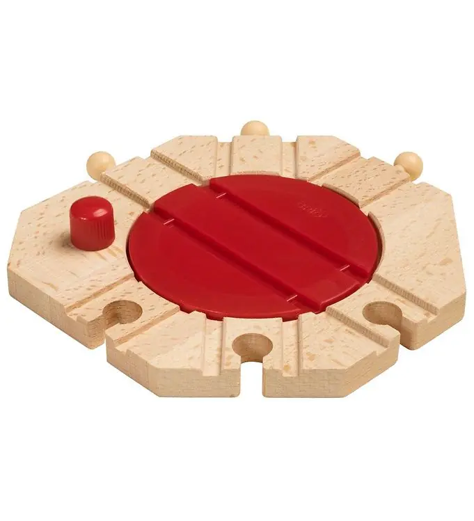 Gecertificeerd BRIO World Mechanische draaitafel voor Treinspoor 33361