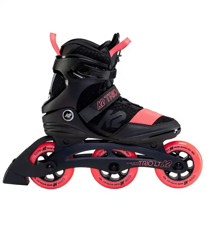 K2 Rolschaatsen - Trio LT 100 W - Zwart/Koraal - Skeelers Shop Nu