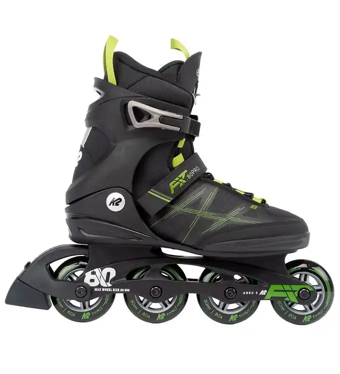 Koop Online K2 Rolschaatsen - F.I.T. 80 Pro - Zwart/Groen - Skeelers