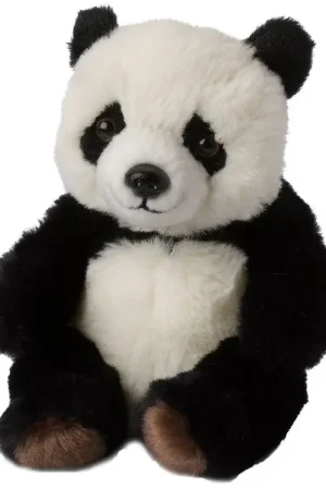 Weekendaanbieding Bon Ton Toys Knuffel - 22 cm - WWF - Zittende panda - Zwart/Wit