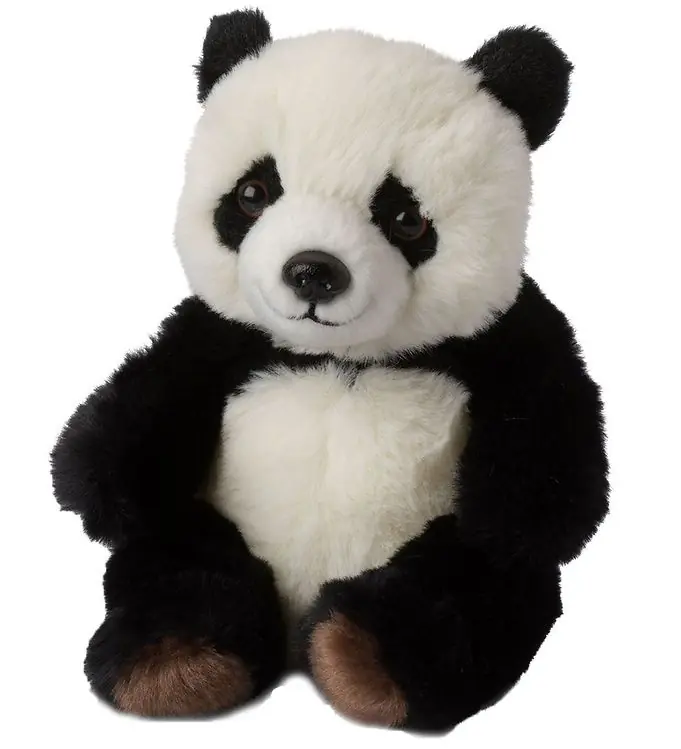 Weekendaanbieding Bon Ton Toys Knuffel - 22 cm - WWF - Zittende panda - Zwart/Wit