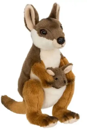 Koop Vandaag Bon Ton Toys Knuffel - 19 cm - WWF - Wallaby met Joey - Bruin
