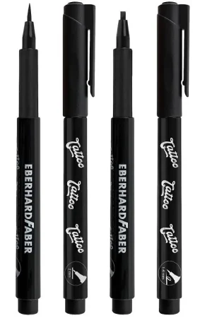 Nu Kopen Eberhard Faber Tattoo Marker m. Sjablonen - Huidbelettering - 4