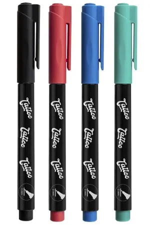 Eberhard Faber Tattoo Marker m. Sjablonen - Kids - 4 Kleuren Koopje