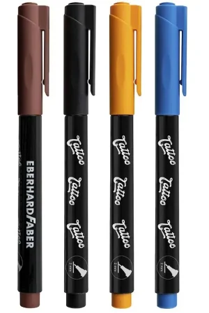 Voordeelprijs Eberhard Faber Tattoo Marker m. Sjablonen - Strand - 4 Kleuren