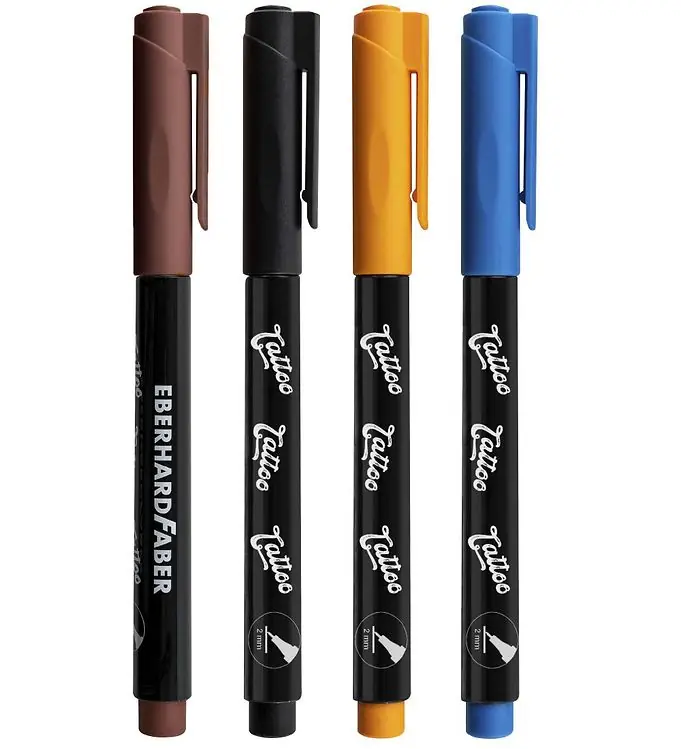 Voordeelprijs Eberhard Faber Tattoo Marker m. Sjablonen - Strand - 4 Kleuren