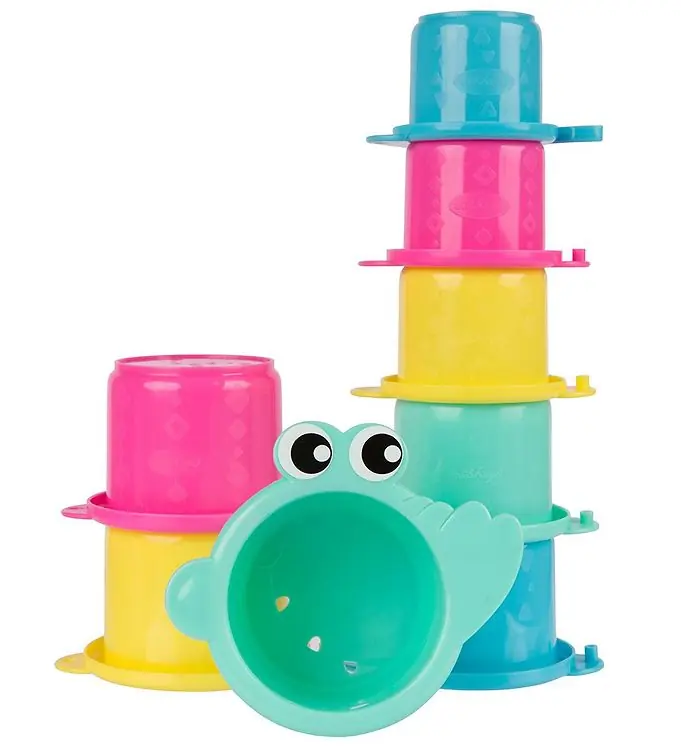 Playgro Stapelspeelgoed - Croc Cups - 8 stk - Multicolour Actieprijs
