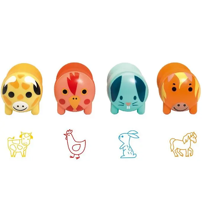 Djeco Zuigerset - 4-pack - Farm Animals Beste Prijs