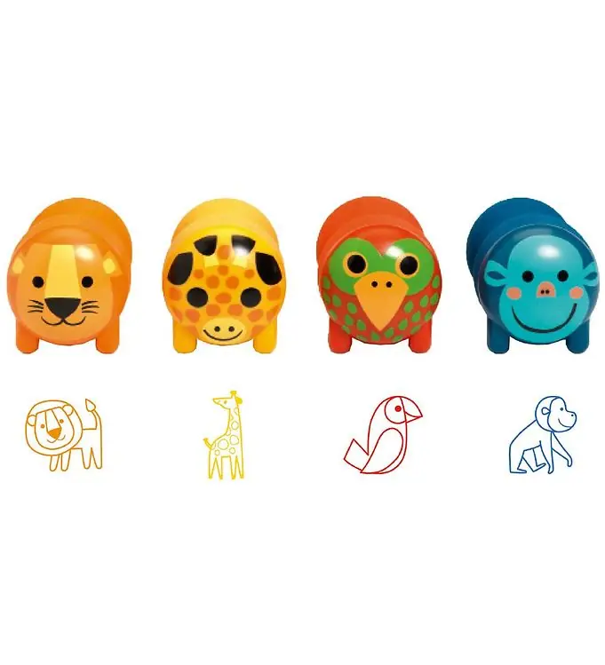 Djeco Zuigerset - 4-pack - Safari Animals Actieprijs