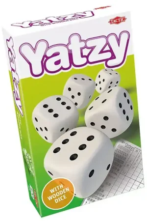 TACTIC Spel - Yatzy m. Houten kubussen Gecertificeerd