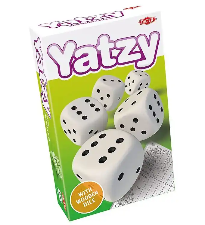TACTIC Spel - Yatzy m. Houten kubussen Gecertificeerd