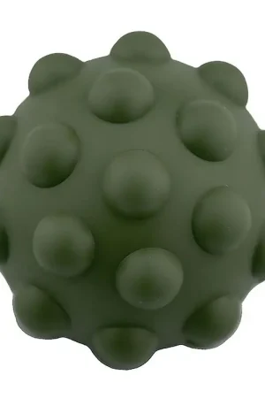 Beste Prijs Tiny Tot Bal - Sensorische siliconen Fidget Ball - 10 cm - Leger